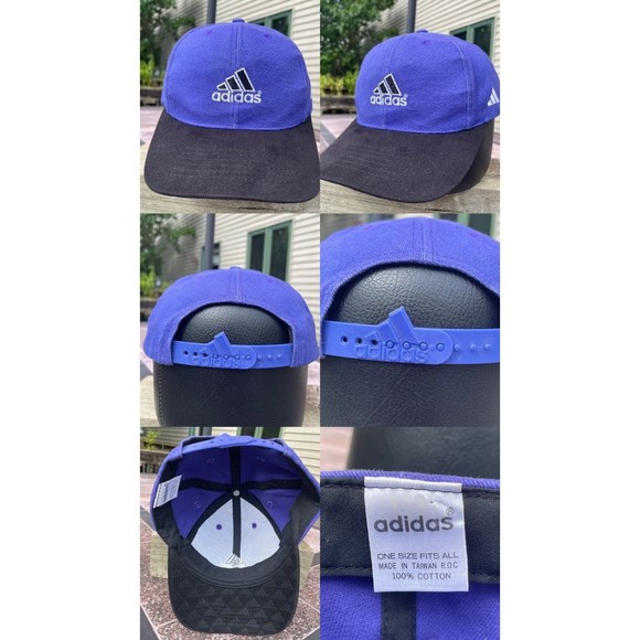 Vintage Adidas Snapback Logo Spellout Hat Cap - Picture 1 of 13